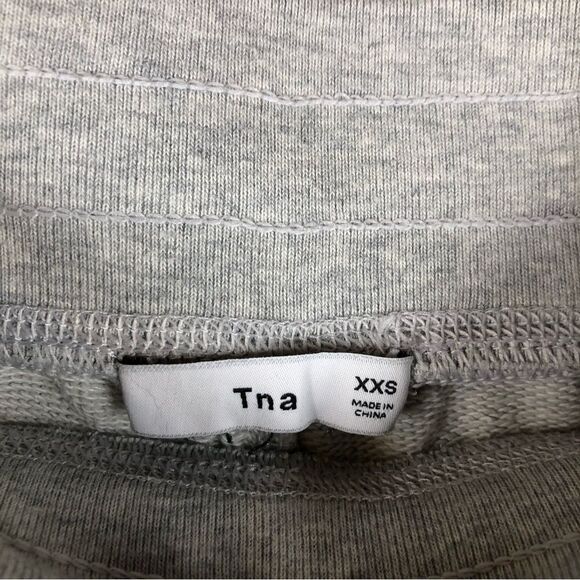 TNA Aritzia Cozy Fleece Boyfriend Sweatpants Gray Size XXS - Picture 4 of 7
